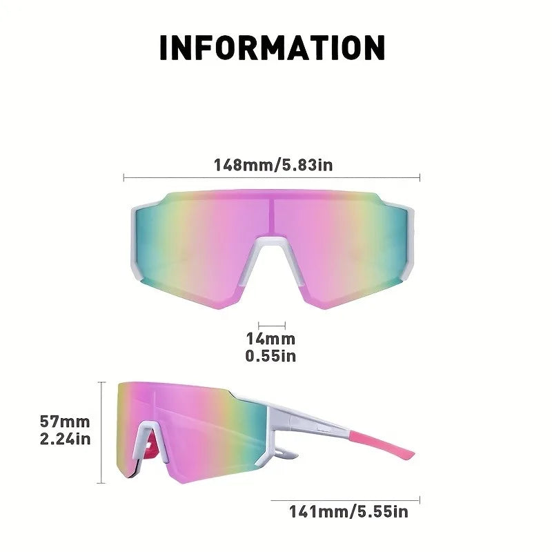 Stylish Lightweight Pink & White Gradient Frame Women's Wrap-Around Glasses Fashionable Eyewear for Casual & Formal Occasions