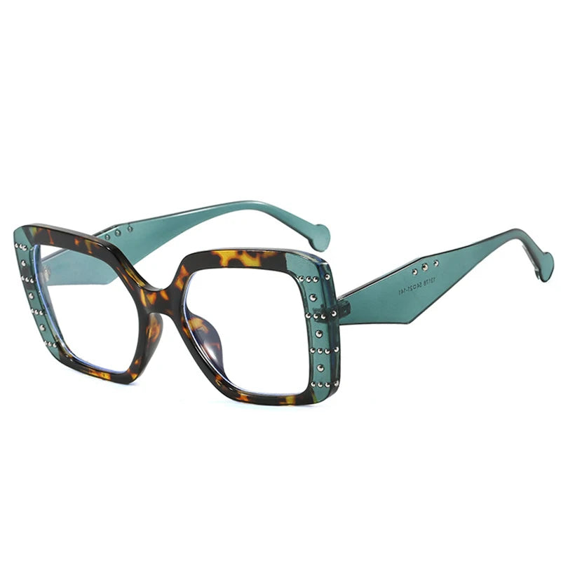 JNPCXI New Fashion Square Women Glasses Frame Clear Anti-Blu-Ray Eyewear Retro Men Optical Frame Computer Goggles