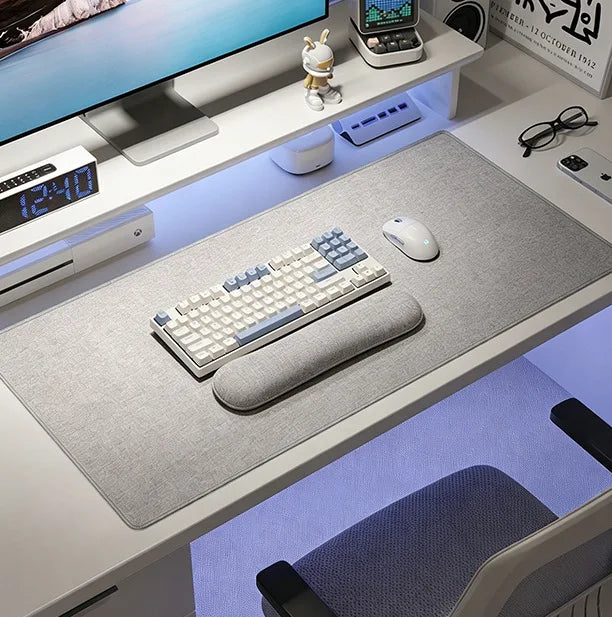 Gaming Mouse Pad Cotton and Linen Rubber XXL Large Desk Mat Gaming PC Waterproof Desk Mat Keyboard Computer Non-slip Desk Pad