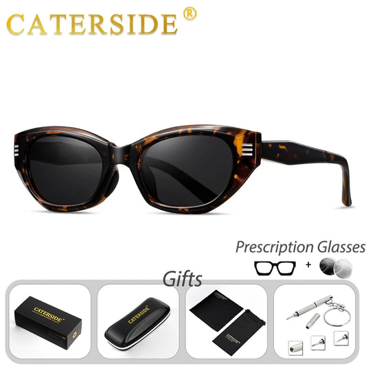 CATERSIDE Men Foldable Prescription Glasses Premium Tr-90 Frame Elliptical Lens Optical Glasses Women Fashion Reading Glasses