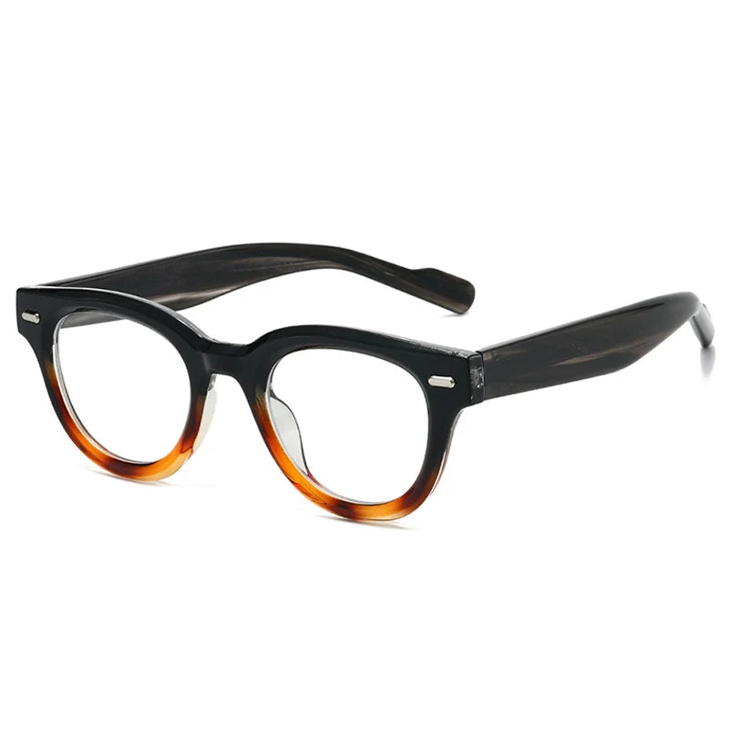 JNPCXI Cat Eye Sunglasses Women Fashion Clear Lens Frame Men Retro Rivet Punk Round Green Leopard Shades UV400 Sun Glasses