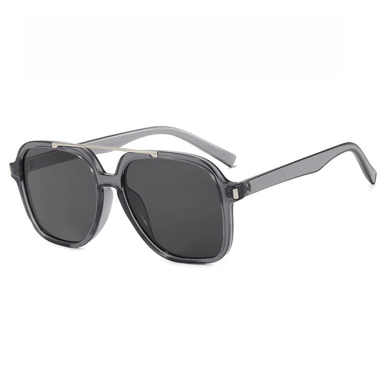 JNPCXI New Retro Oversized Pilot Sunglasses Women Fashion Luxury Big Frame Punk Square Sun Glasses Retro Classic Thick Shades