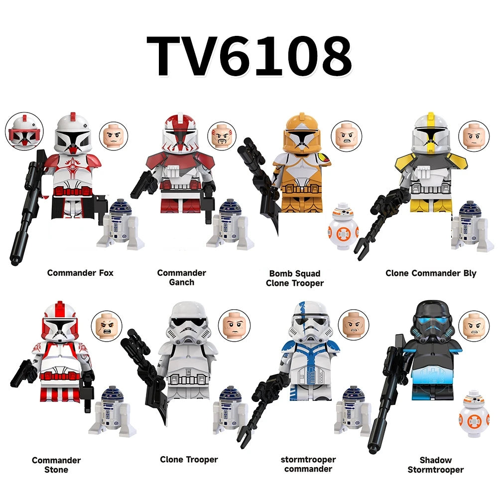 21st Nova Corps Custom Minifigures Star Wars Army Pack Purple Clone Troopers M7