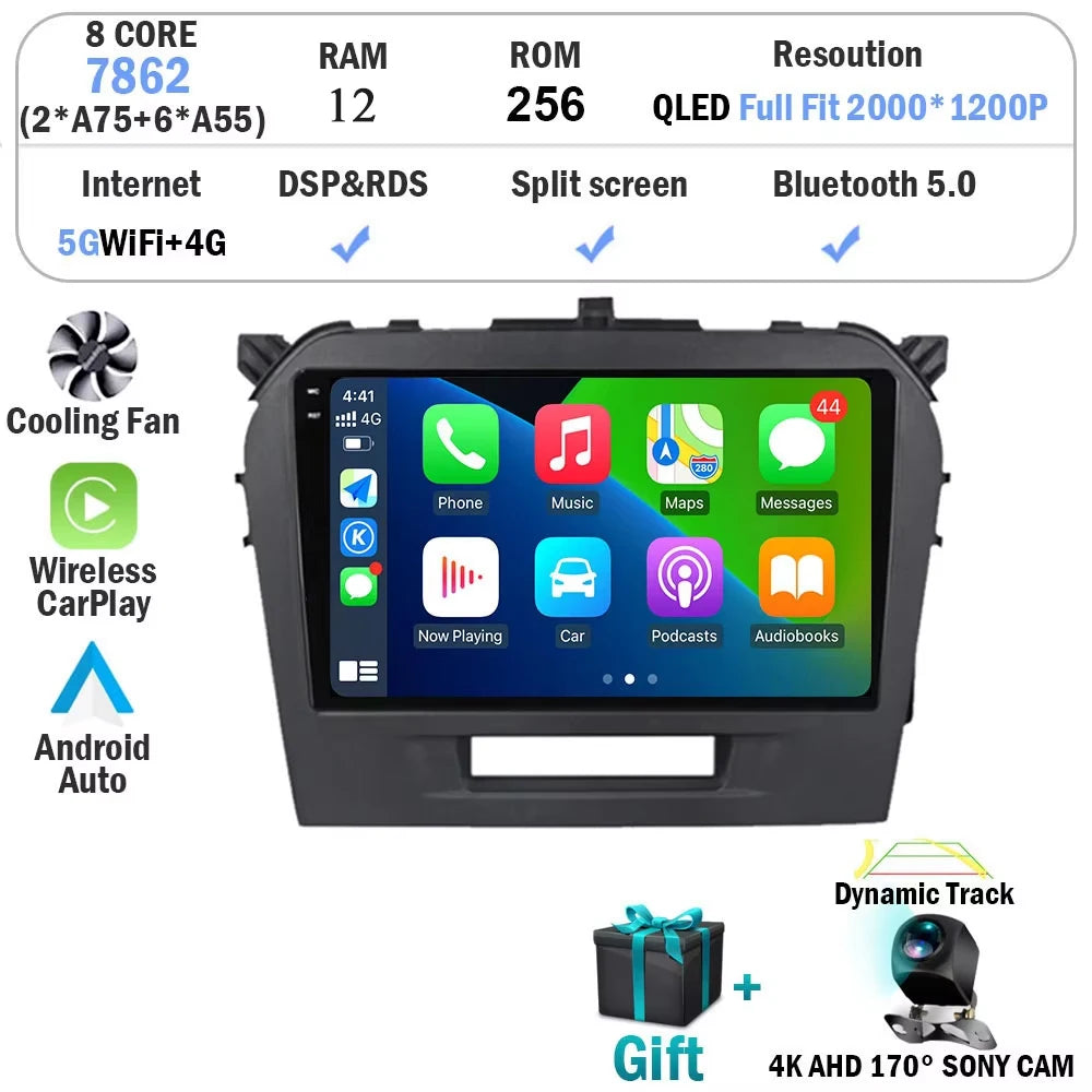 Android 16 Auto Carplay Stereo For Suzuki Vitara 2015 2016 2017 2018 2019 Car Radio Multimedia Video Player Navigation Gps WIFI
