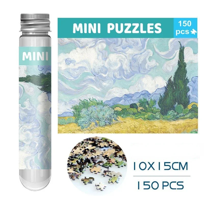 150PCS Mini Test Tube Jigsaw Puzzles for Adults Decompression Toy Fridget Puzzle Game Family Decoration Educational Toys