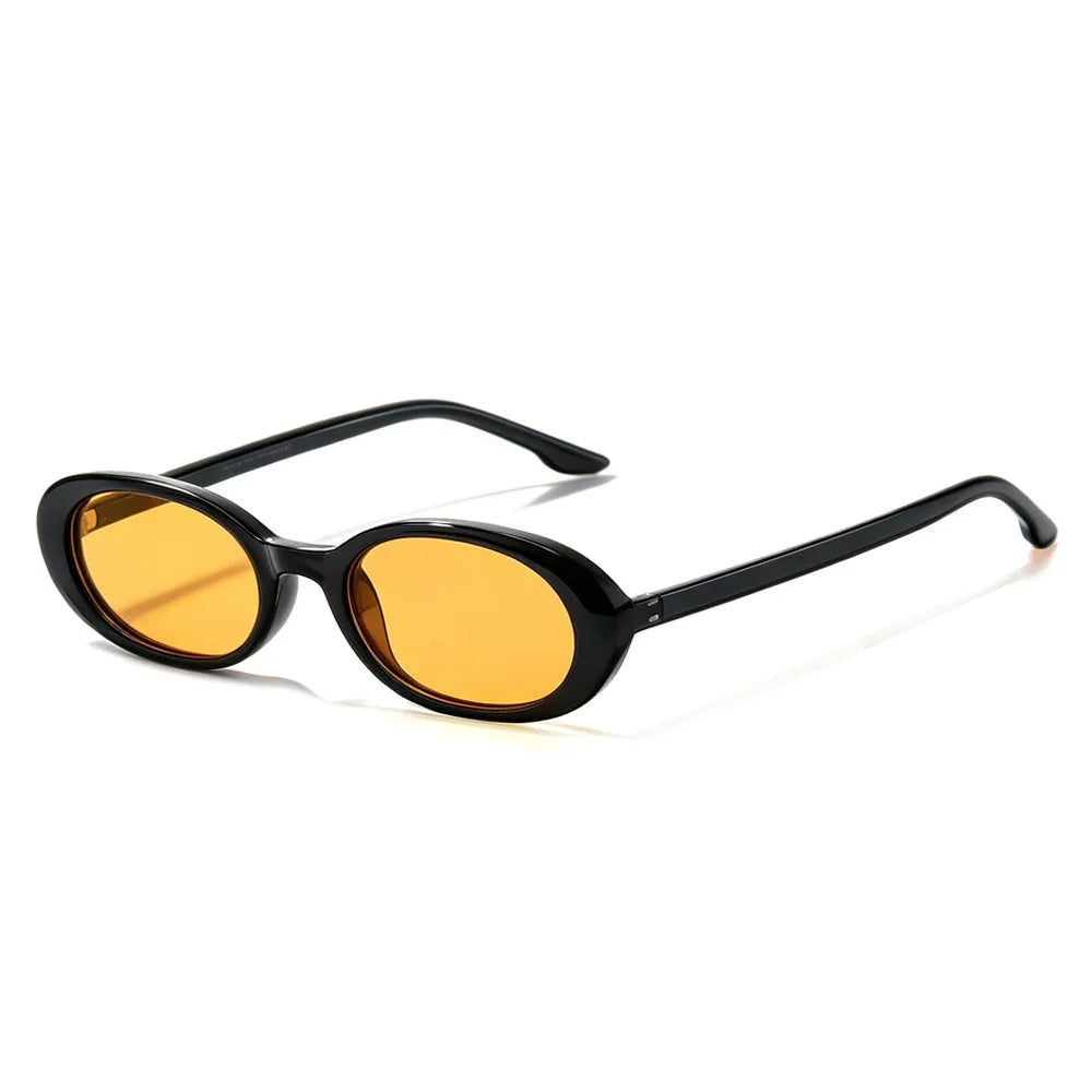JNPCXI New Retro Small Oval Men Sunglasses Fashion Gradient Shades UV400 Women Outdoor Punk Sun Glasses