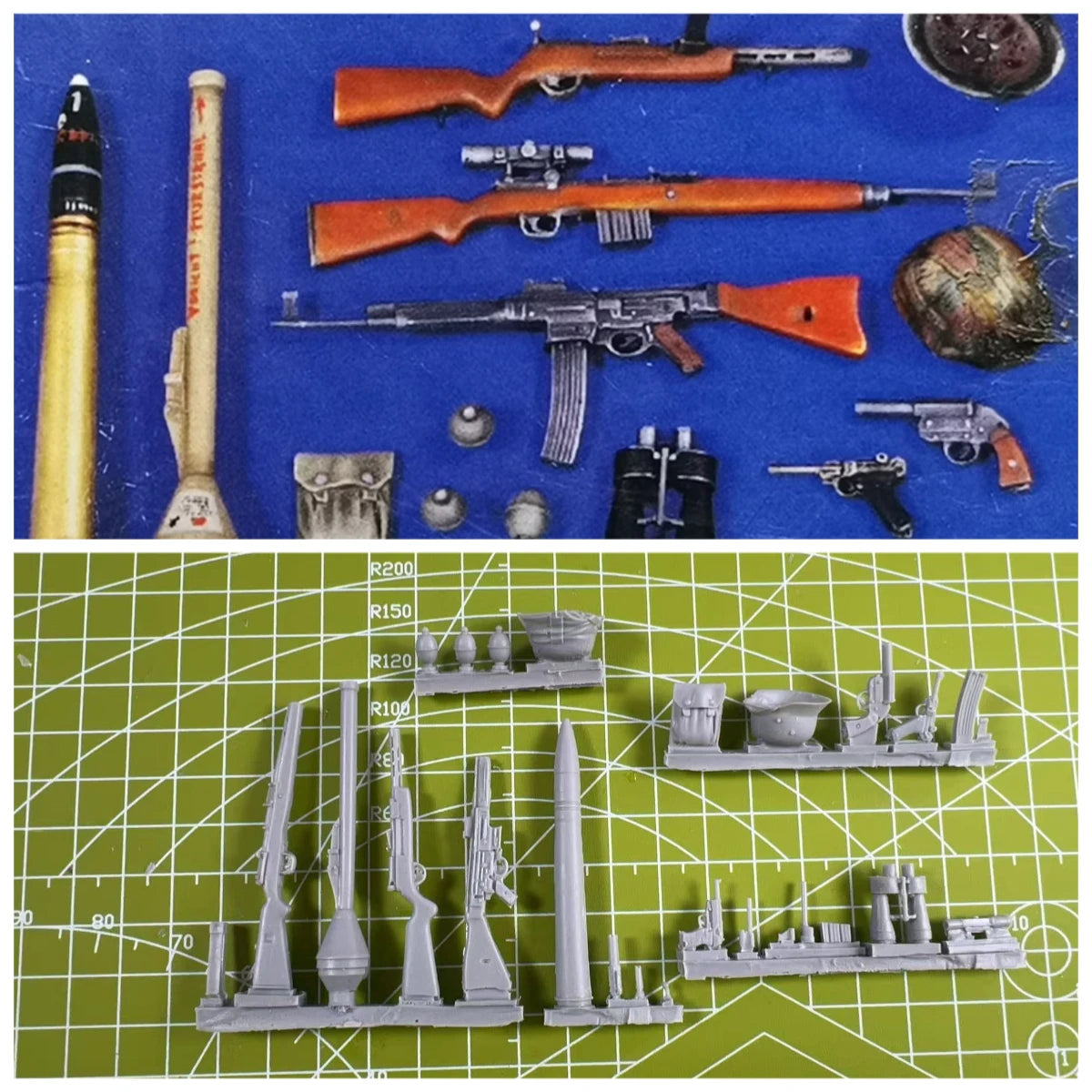 1:16 Die Casting Resin Model Assembly Kit Resin Scene Modification Stack Grey Model 36534