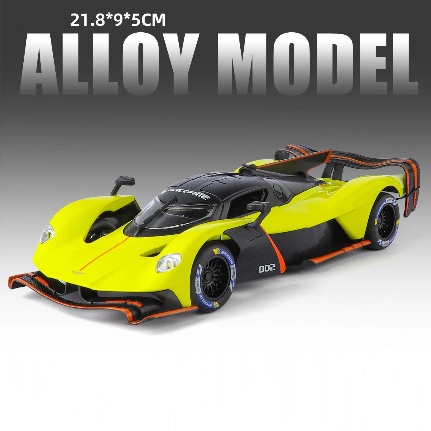 1:24 Valkyrie P1 Alloy Diecast Sports Car Miniature Model Toys Car Four Wheel Suspension Sound Light Pull Back Vehice Boy's Gift