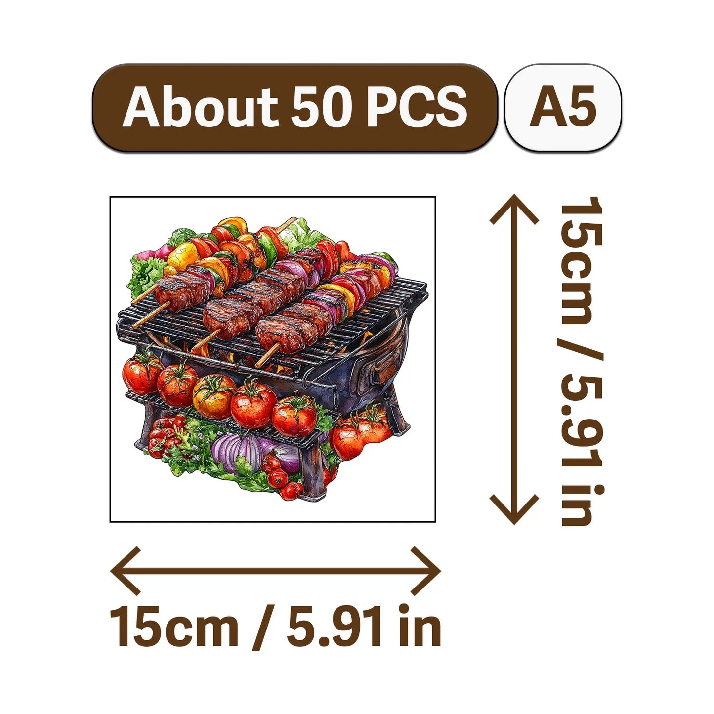 Crown and Cuisine Theme Wooden Jigsaw Puzzle Wood Home Decor Painting Christmas and Halloween Gift Toy For Teen And Kid