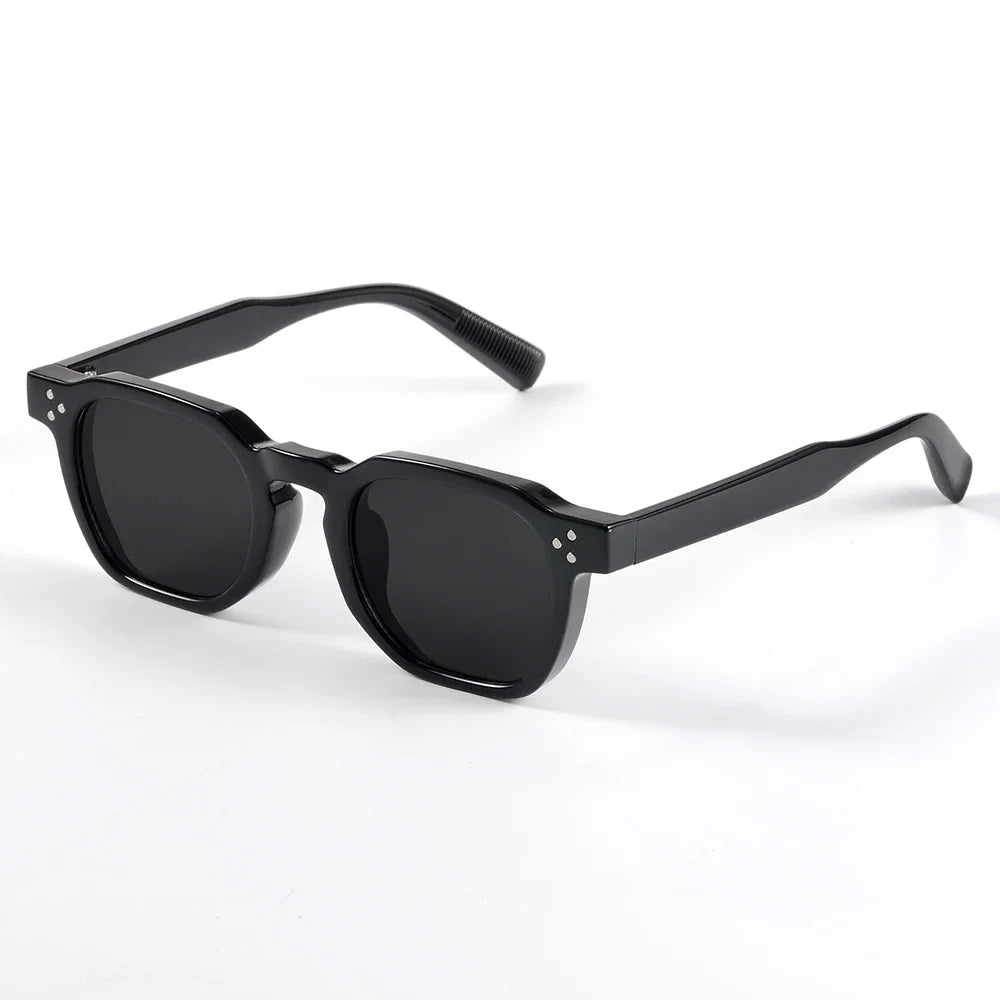 JNPCXI Square Rivets Sunglasses for Women Men Vintage Trend Trending Sun Glasses Ladies Beach Shades Male Female UV Protection