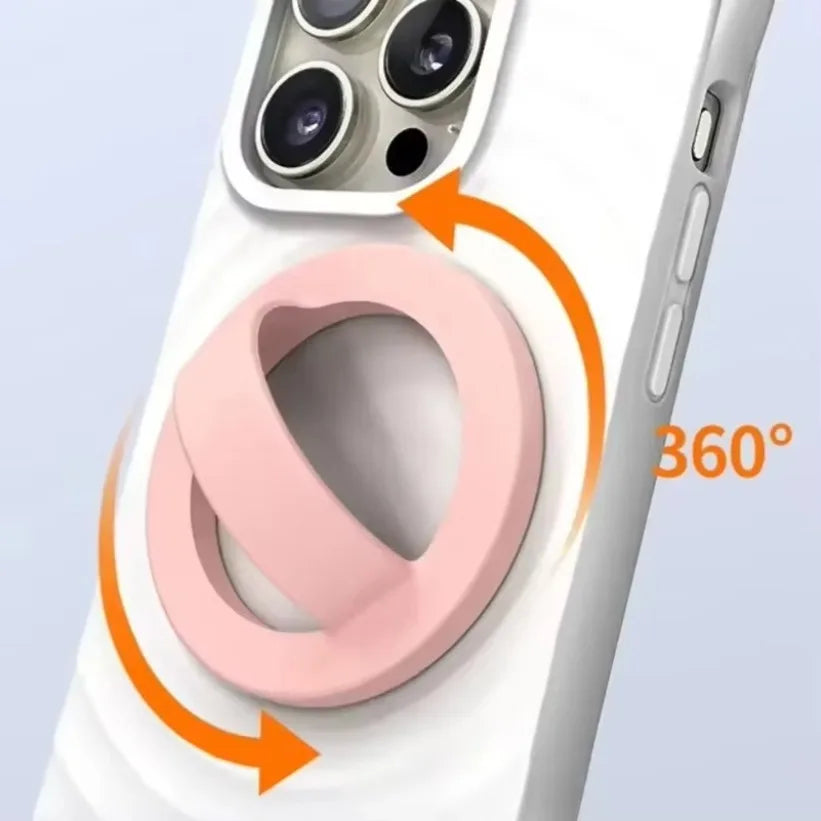 Silicone Magnetic Ring Phone Stand Free Delivery Of Magnetic Rings 360° Rotation Lazy Finger Holder For iPhone 16 -12 Pro Max