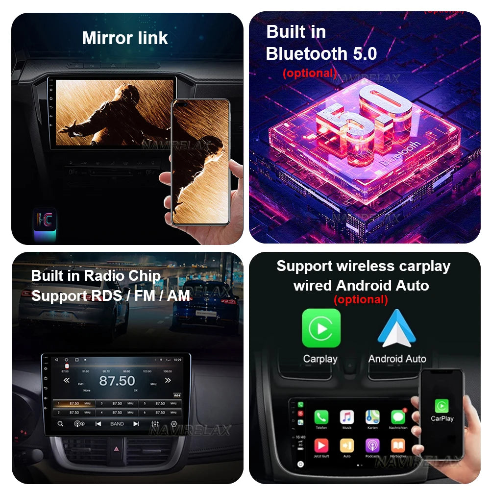 Android 14 HD 7inch Touch Screen Car Radio Multimedia For SSangyong Actyon Kyron Video Player Navigation GPS Carplay Head Unit