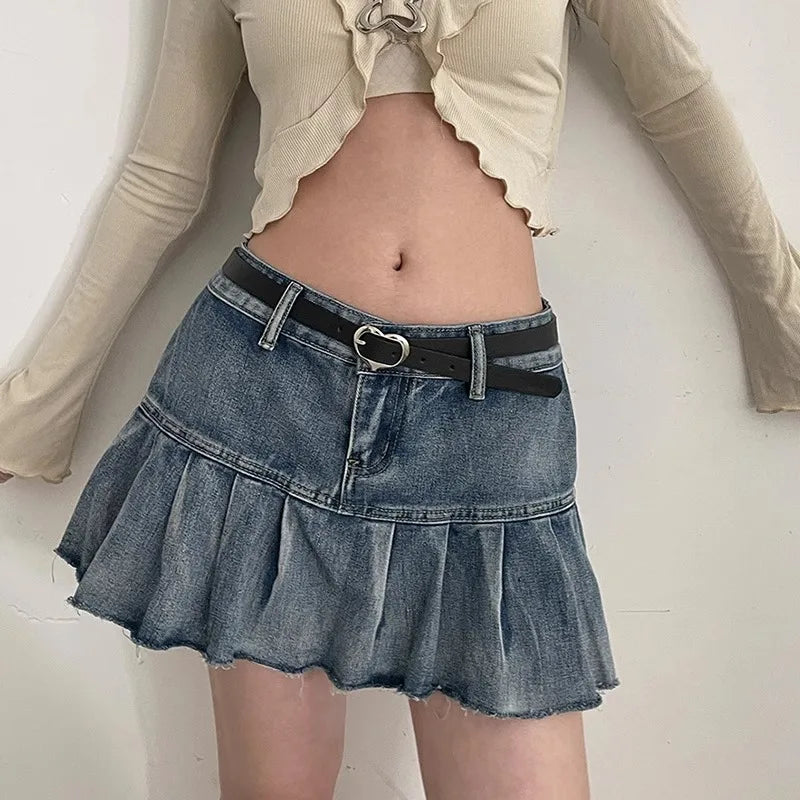 Y2k Thin Waist Belt With Pink Heart Decoration Millennium Sexy Girl Style Subculture Belt For Women 2025 New Korean Version