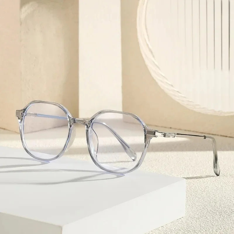 New Women's Flat Mirror Polygonal Women's Decorative Glasses Frame Suitable for Daily Wearing in Photography