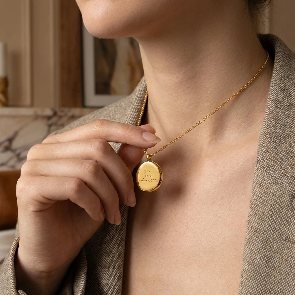 Elegant Oval Pendant Necklace Geometric Minimalist Clavicle Chain Choker Fashion Everyday Wear Jewelry Accessories Women