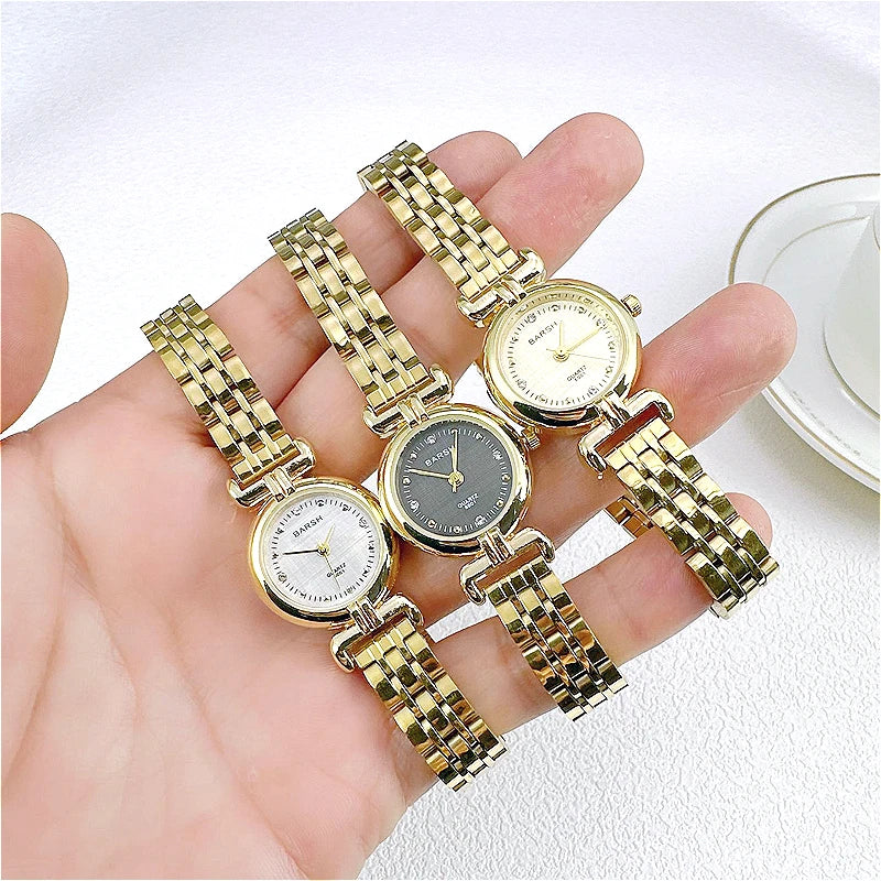 Luxury Gifts Famous Brand Women Watch Small Dial Gold Watches Stainless Steel StrapQuartz Wristwatches Dropshipping Clock Female