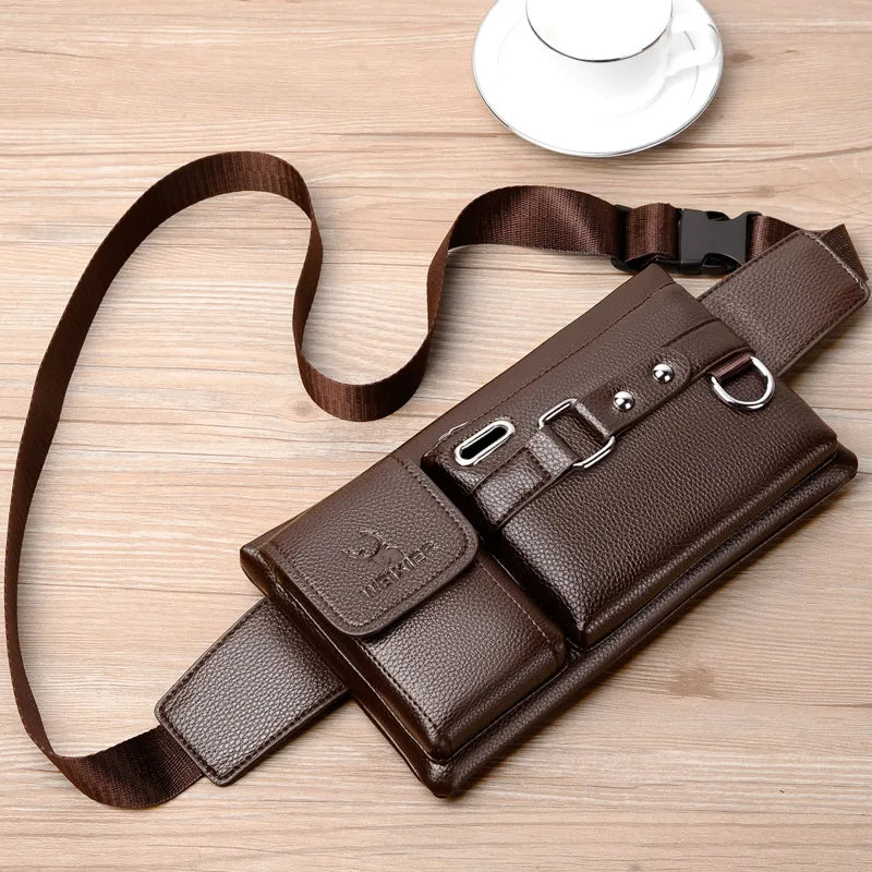 Men Shoulder Bag Pu Leather Business Messenger Crossbody Bags Designer Handbag