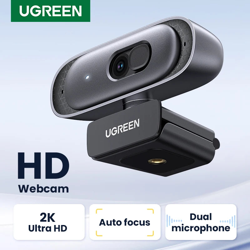 USB Webcam 2KHD Mini Webcam Laptop Web Camera Dual Microphones for Youtube Video