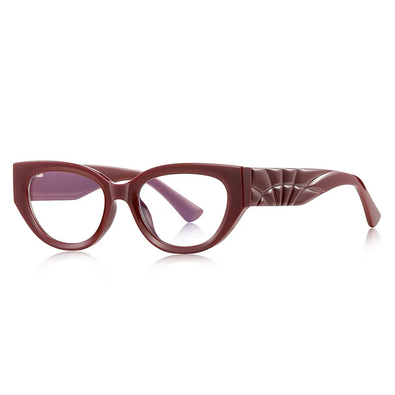 JNPCXI Men and Women Anti Blue Glasses Classic Cat Eye Glasses Myopia Prescritption Computer Eyewear