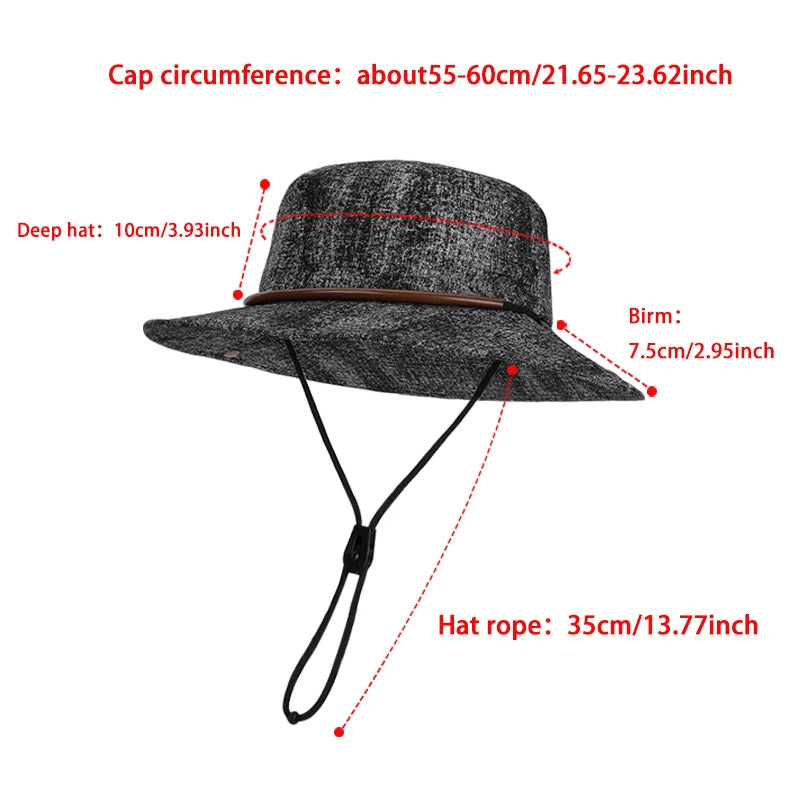 6142-New spring and summer women's outdoor fisherman hats for hiking and fishing, water-washed denim hatswithversatilelargebrims