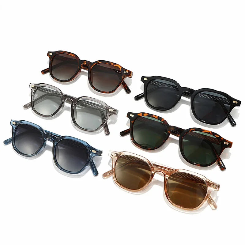 JNPCXI New Fashion Square Punk Sunglasses Men Women Luxury Brand Design Popular Gray Gradient Sun Glasses Travel Eyewear