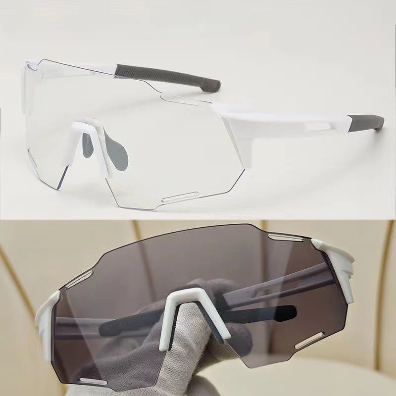 Photochromic Cycling Sunglasses Outdoor Sports Goggles Road Bike UV400 Bicycle Men Women Windproof Sun Glasses