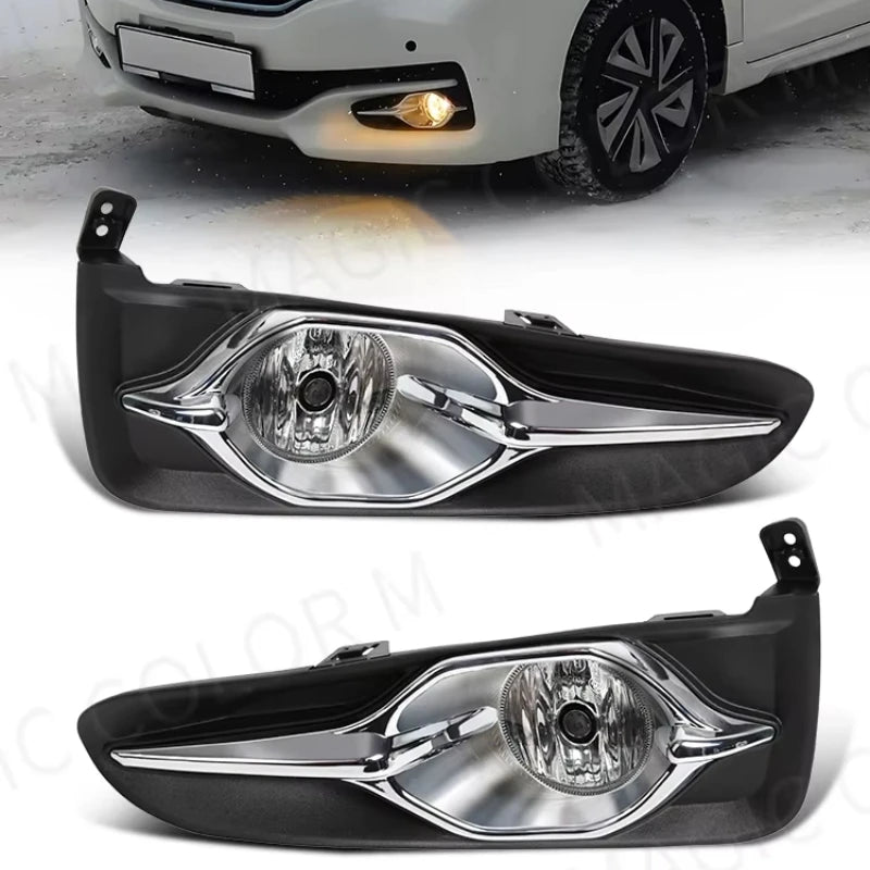 2PCS Fog Lamps For 2017 2018 Honda Fit Jazz Shuttle Halogen Car Front Bumper Daylight Daytime Running Lights DRL Car Accessories