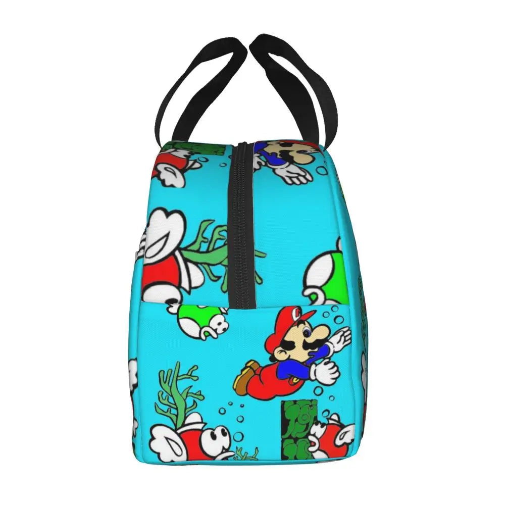 Custom MarioSuper Bros Insulated Lunch Bag Reusable Thermal Cooler Lunch Box M13