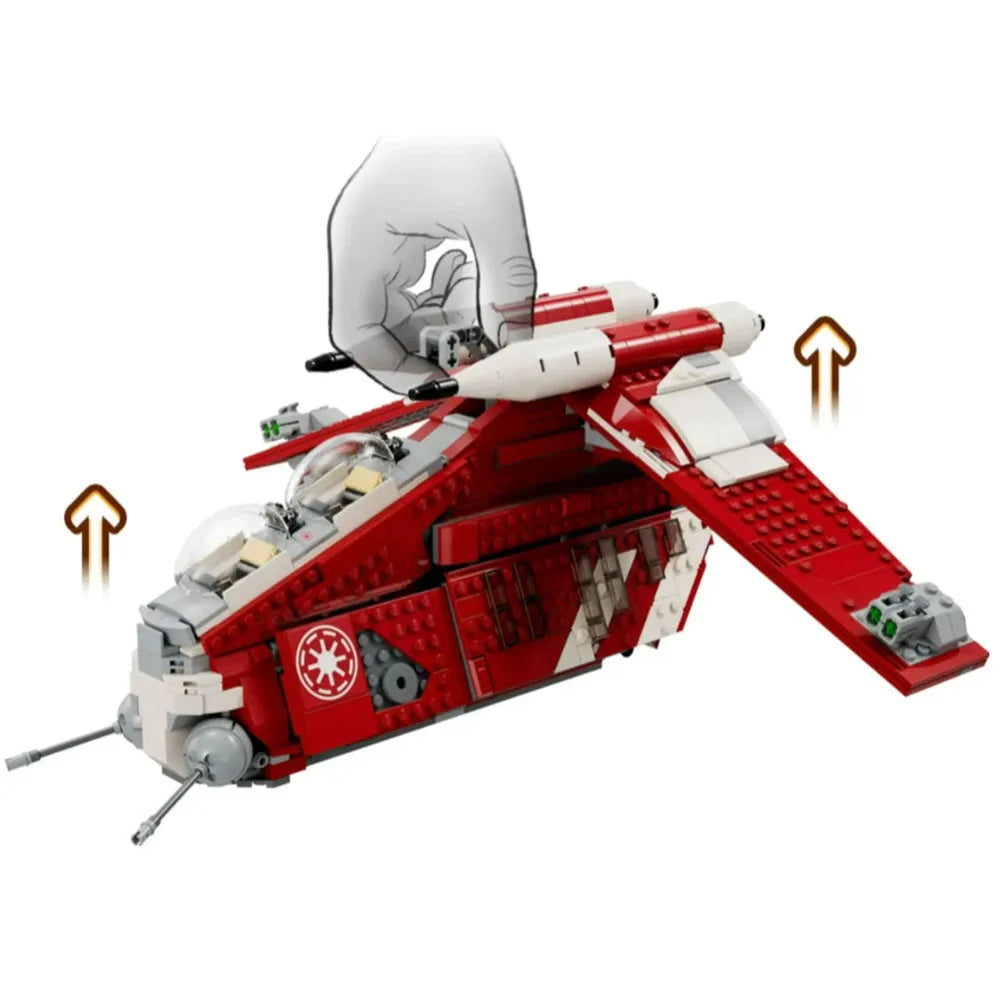 Staredamp Republic Gunship &amp Wars Building Blocks MOC Bricks Toys