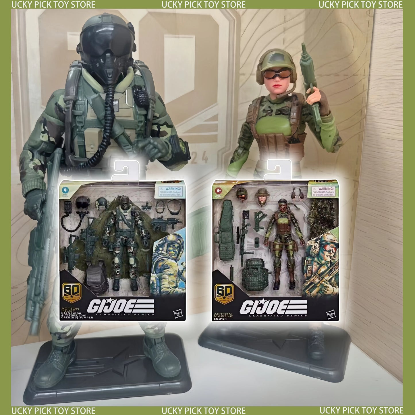 Original G.I Joe Classified Series 60th Anniversary Marine Sniper Action Figure