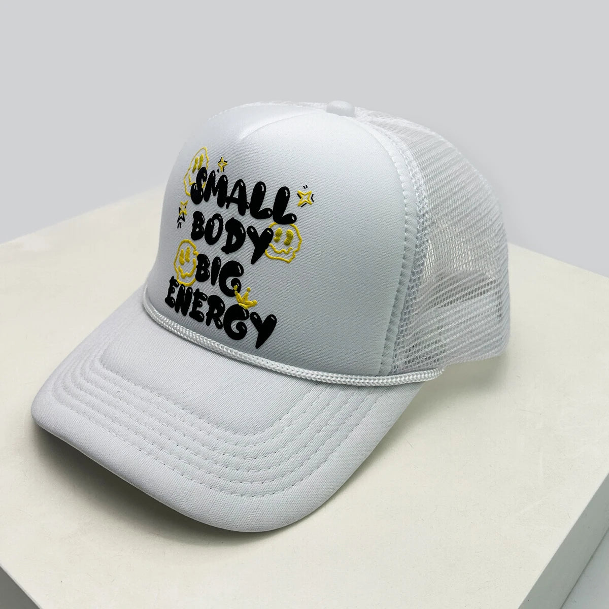 New Unisex Interesting 3D Printed Letters Baseball Hats Sunshade Hip Hop Breathable Cute Trucker Caps Mesh Versatile Casual ins