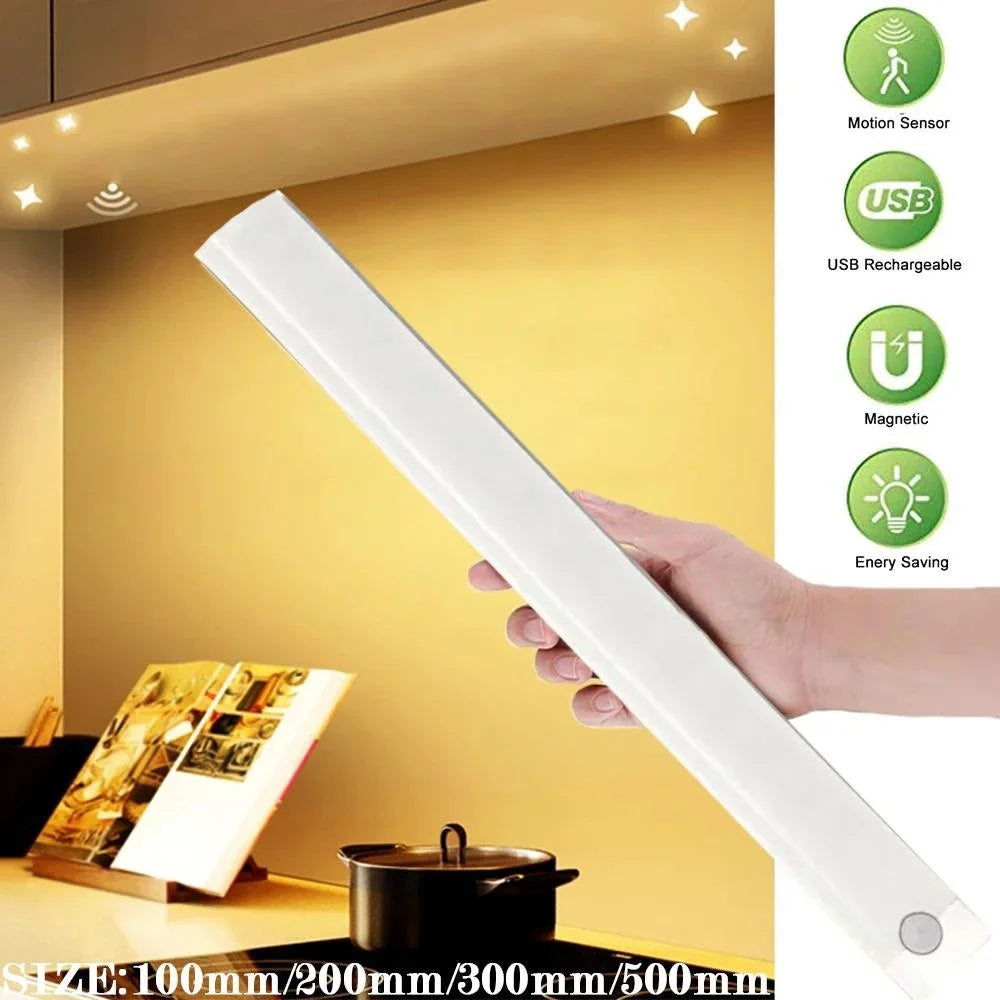 LED Night Light Motion Sensor Cabinet Light Night Lamp Under LED Magnetic Closet Light for Kitchen Cabinet Led