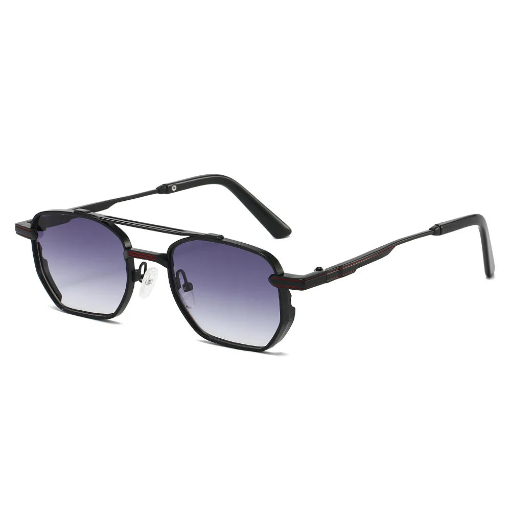 JNPCXI New Vintage Double Bridges Pilot Women Sunglasses Metal Frame Gradient Shades UV400 Men Trending Sun Glasses