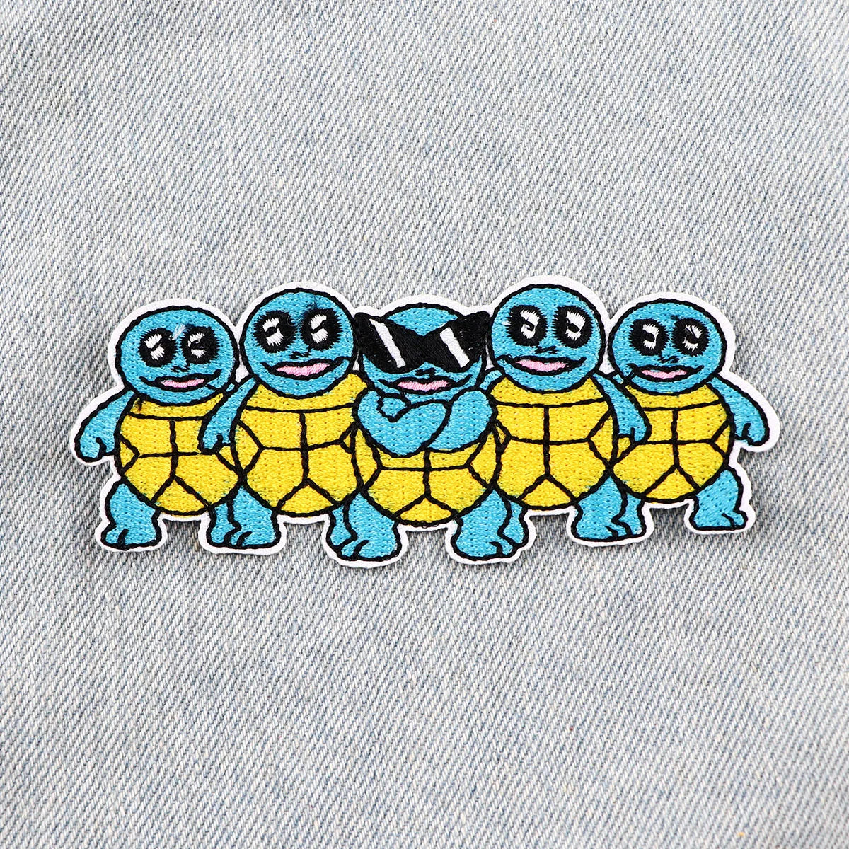 Cute Turtle Patch for Clothing Cartoon Anime Game Badges Iron On Patches Sewing Fabric Patch Stripes Diy Patch Sticker