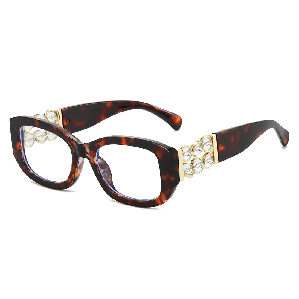 JNPCXI Retro Design Women's Sunglasses Ins Style Beads Fashion Sunglasses Simple Light Luxury Couple Sunglasses UV400