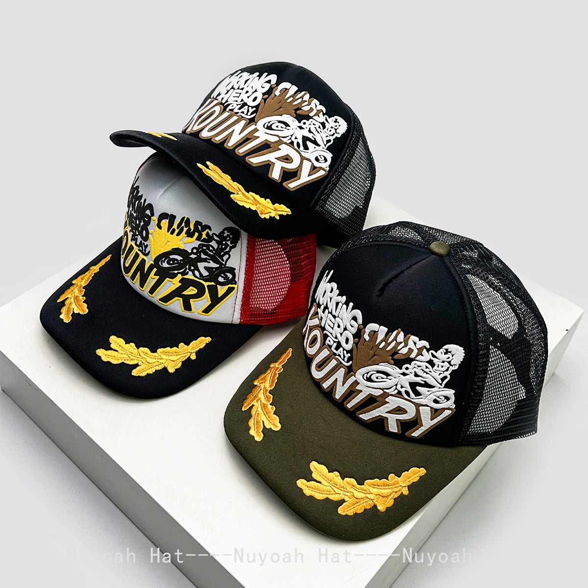 New Unisex Personal Printed Letters Locomotive Baseball Hats Breathable Mesh Sunshade Hip Hop Trucker Caps Versatile Color Block