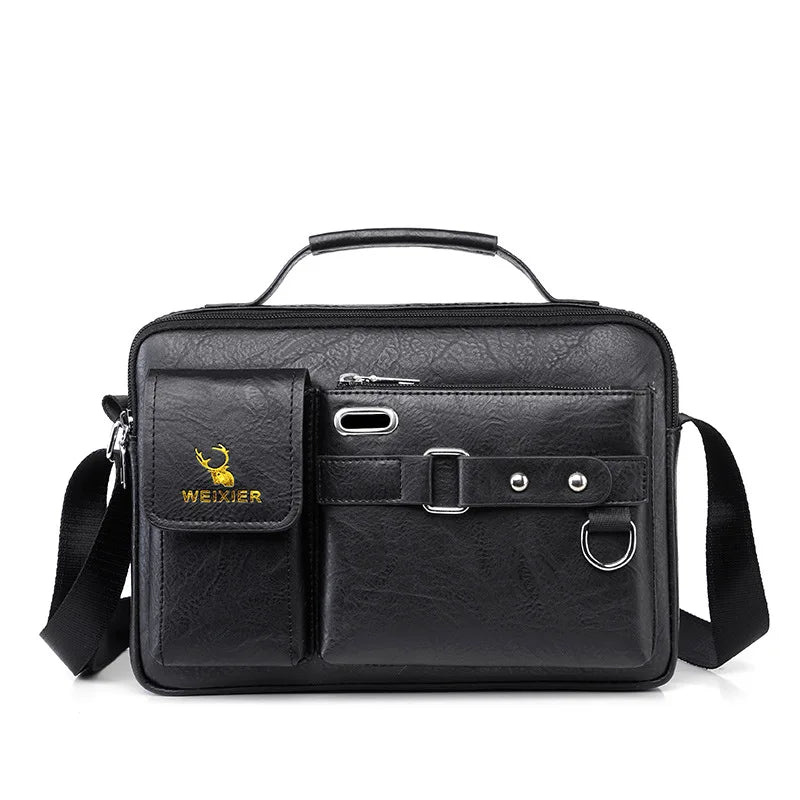 Men Shoulder Bag Pu Leather Business Messenger Crossbody Bags Designer Handbag