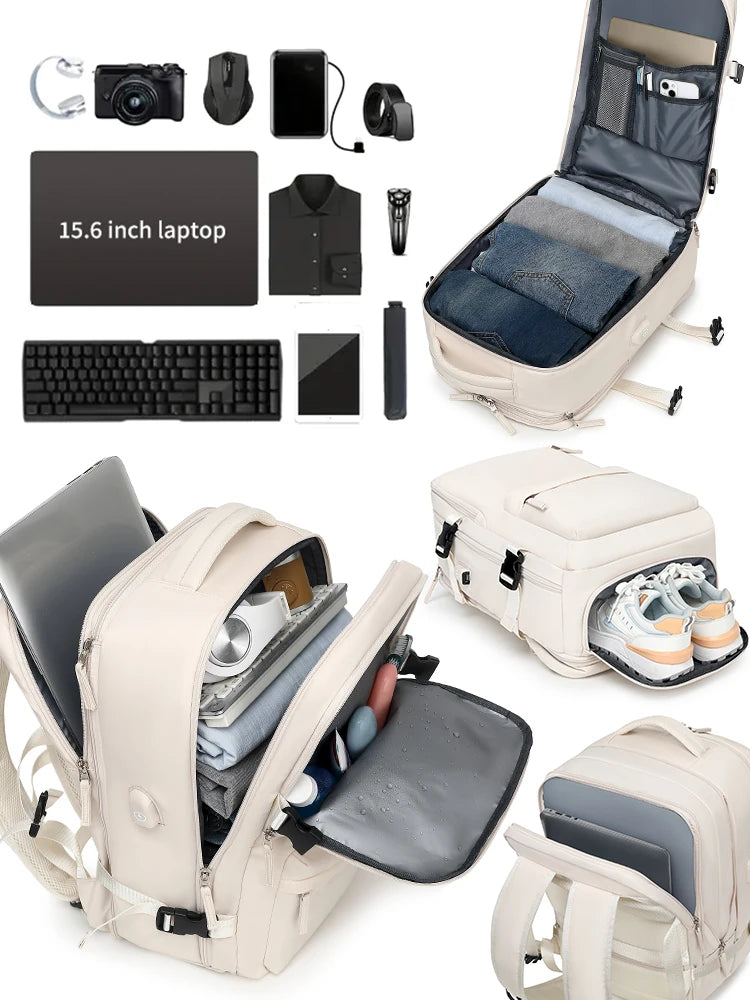 SWISS Backpack Multifunction Travel Backpack Shoe Storage Multilayer Luggage Bag