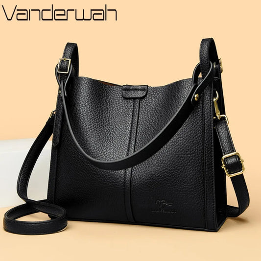 Hand Top-Handle Bags Pu Leather Purse Ladies Crossbody Bag Medium Casual Tote