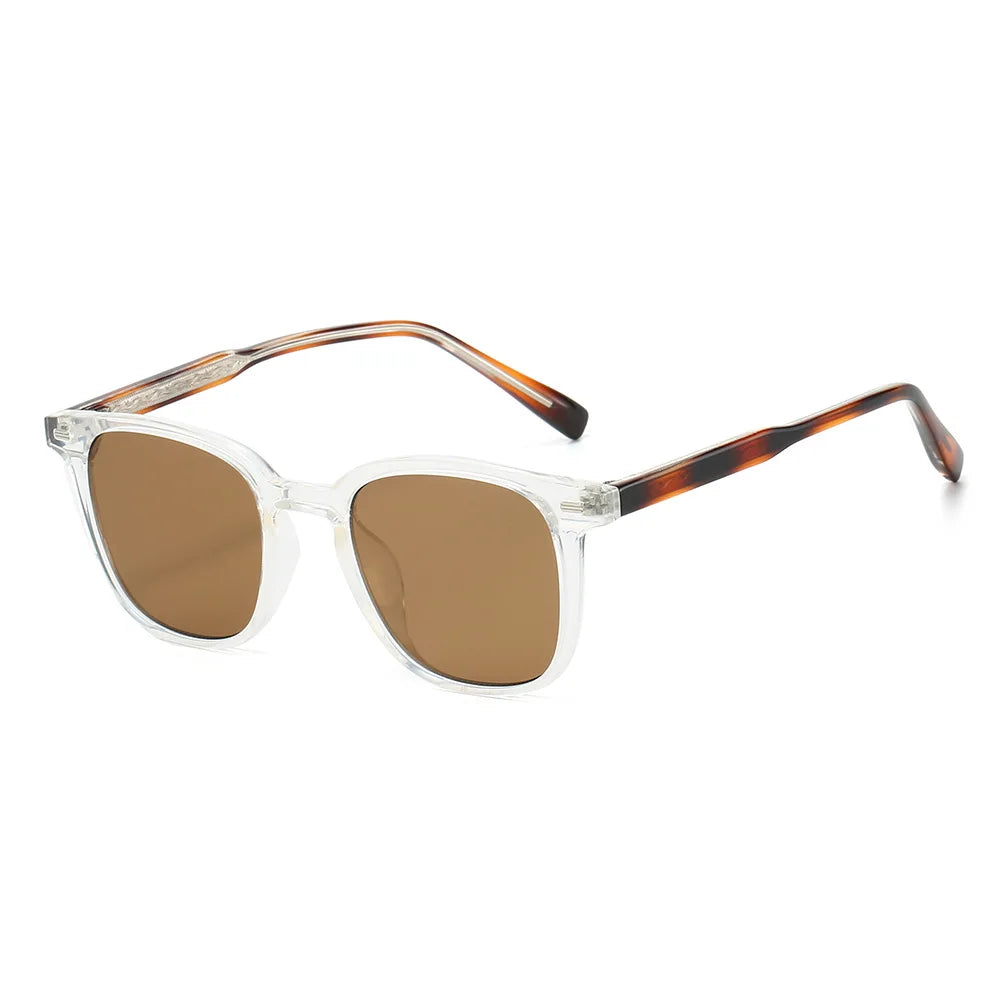 JNPCXI New TR90 Ins Popular Fashion Rectangle Sunglasses Women Retro Green Shades UV400 Men Trending Square Sun Glasses