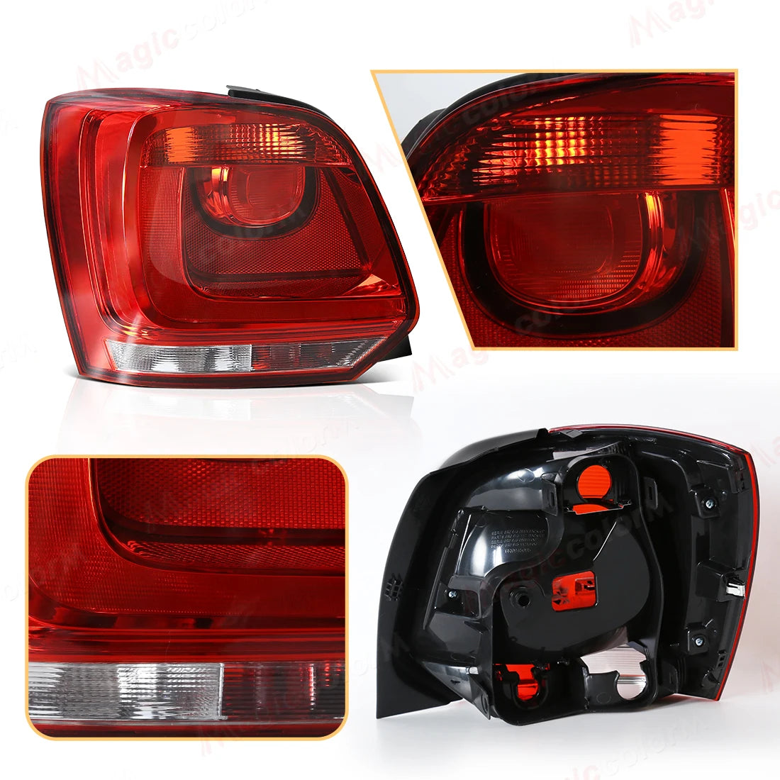 For Volkswagen VW Polo 6R 2009 2010 2011 2012 2013 2014 Taillights Brake Rear Tail Lights Assembly Car Accessories 12V No Bulbs