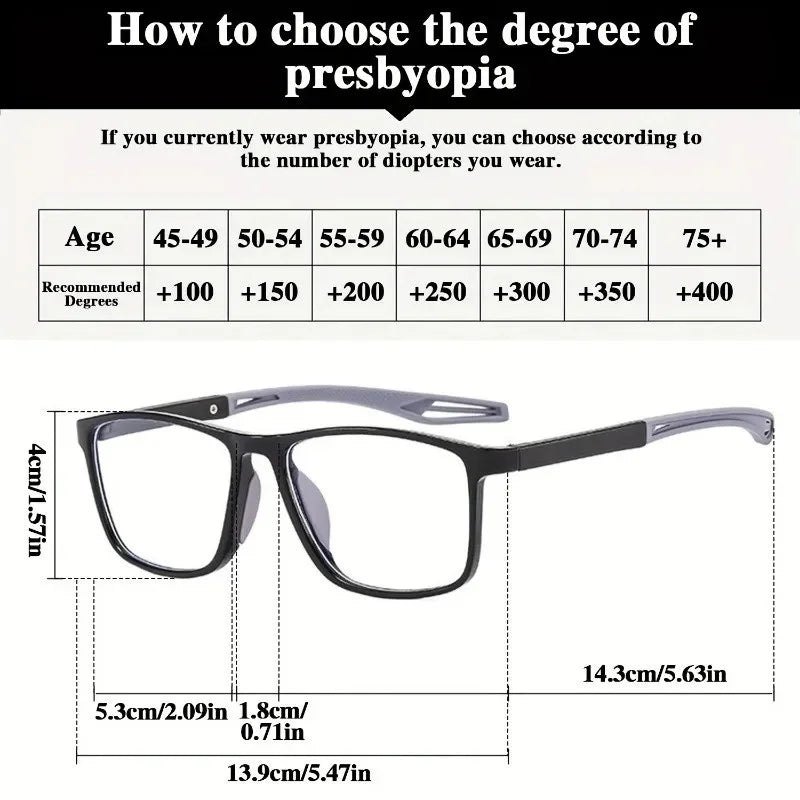 3pcs Casual Square Anti Blue Light Glasses Lightweight Non-slip for Outdoor & Daily Work