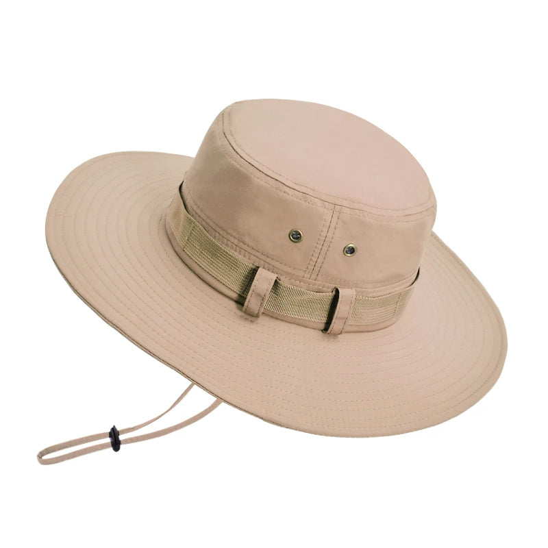 Xinbaoguan 100% Polyester 9232 New Spring/Summer Breathable Big Eaves Sunshade and Sunscreen Fisherman Hat