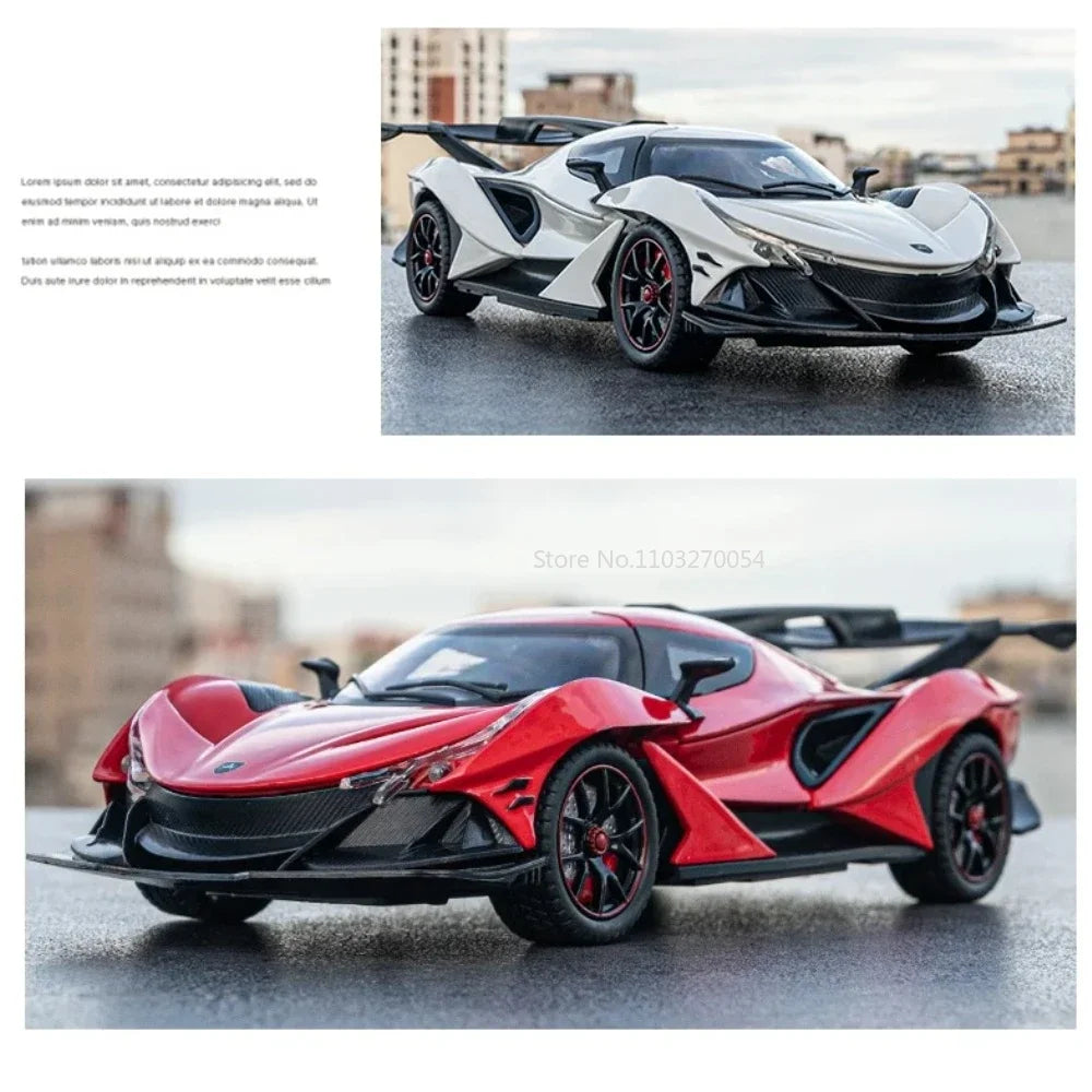 1/24 Apollo IE Alloy Car Model Super Sports Car Toys Simulation Diecasts & Toy Vehicles Decoration For Kids Boys Christmas Gifts
