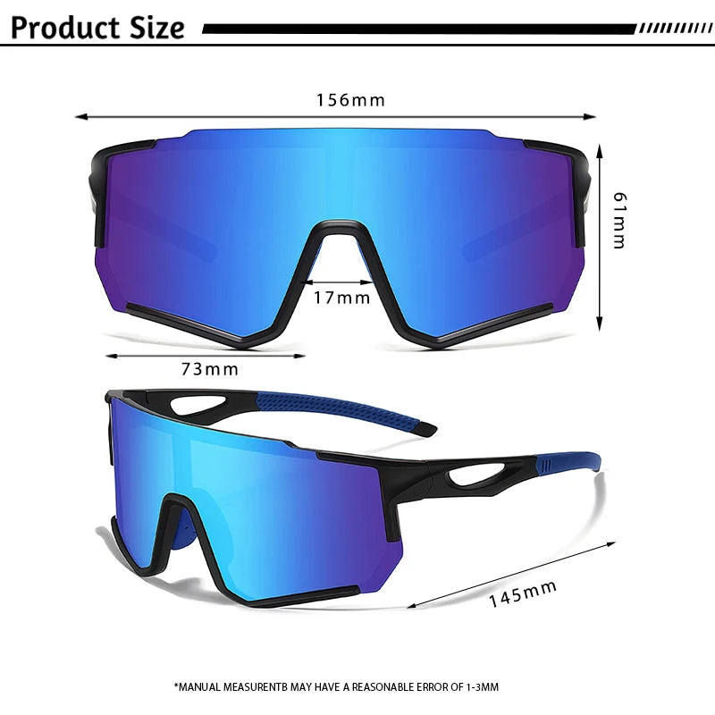 CATERSIDE 1/2/3PCS  Men Polarized Sunglasses Skiing Glasses Women Cycling Sports Outdoor Activities UV400 Protection