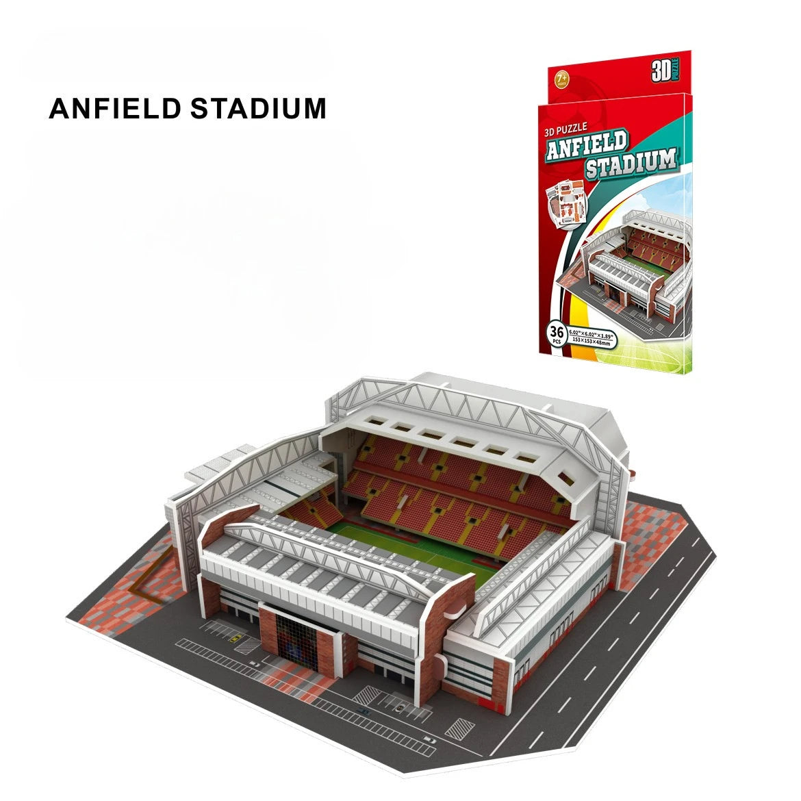 3D Stadium Puzzle Bernabeu Camp Nou Anfield Stadium  League Football Stadium Model, Famous Buildings Children's 3d Puzzle Toys