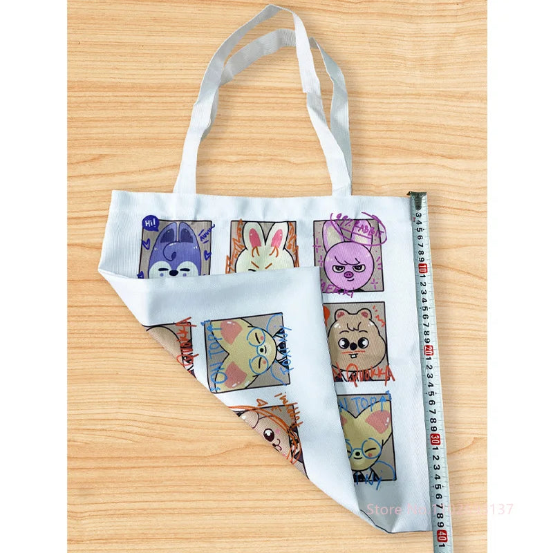 Oil Painting Cat Shopping Bag Eco Reusable Female Tote Bag College Retro Handbag