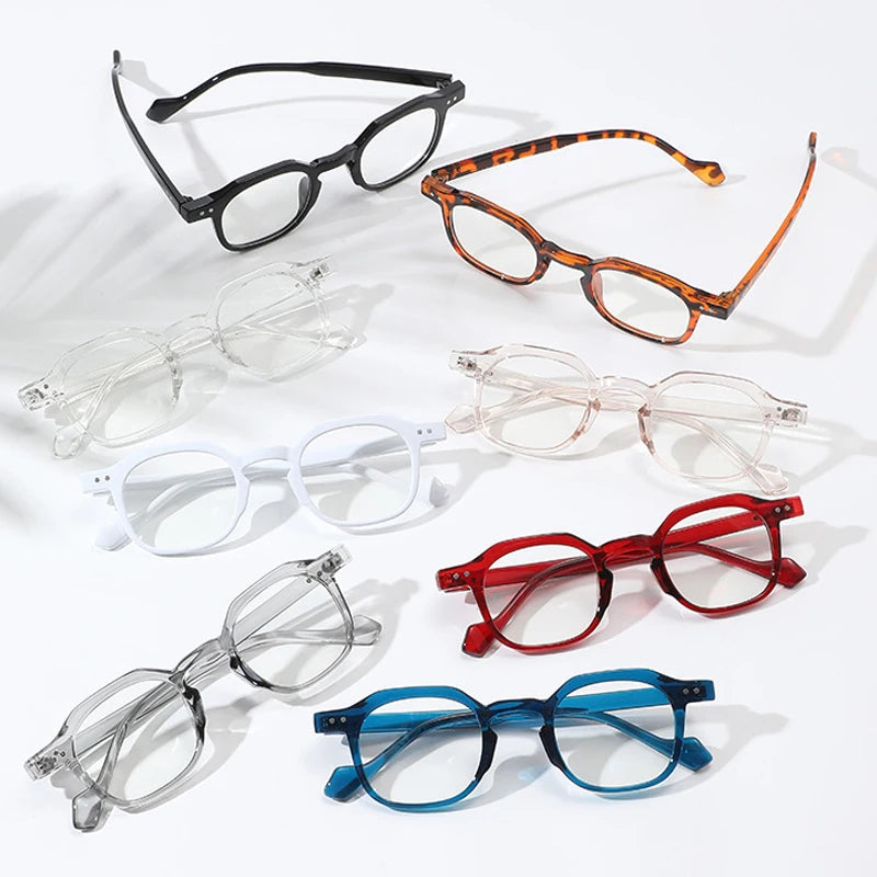 JNPCXI New Retro Small Square Men Glasses Frame Fashion Punk Eyewear Clear Anti-Blu-Ray Women Optical Frame Computer