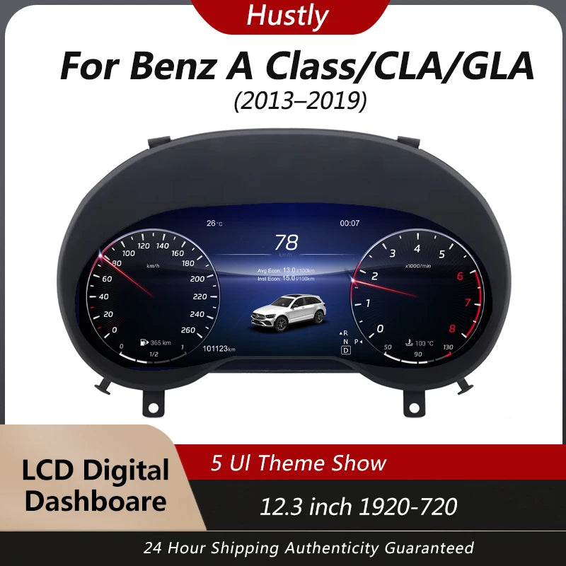 12.3-inch digital instrument cluster for Mercedes-Benz A-Class CLA GLA 2013-2019 Cluster instrument panel Speedometer
