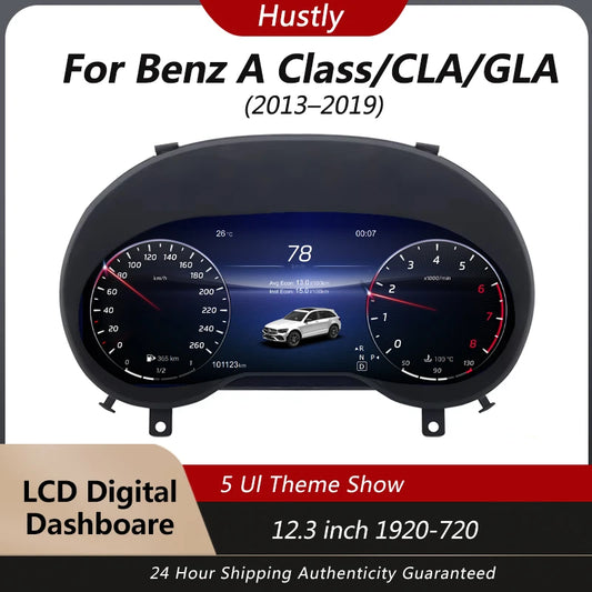 12.3-inch digital instrument cluster for Mercedes-Benz A-Class CLA GLA 2013-2019 Cluster instrument panel Speedometer